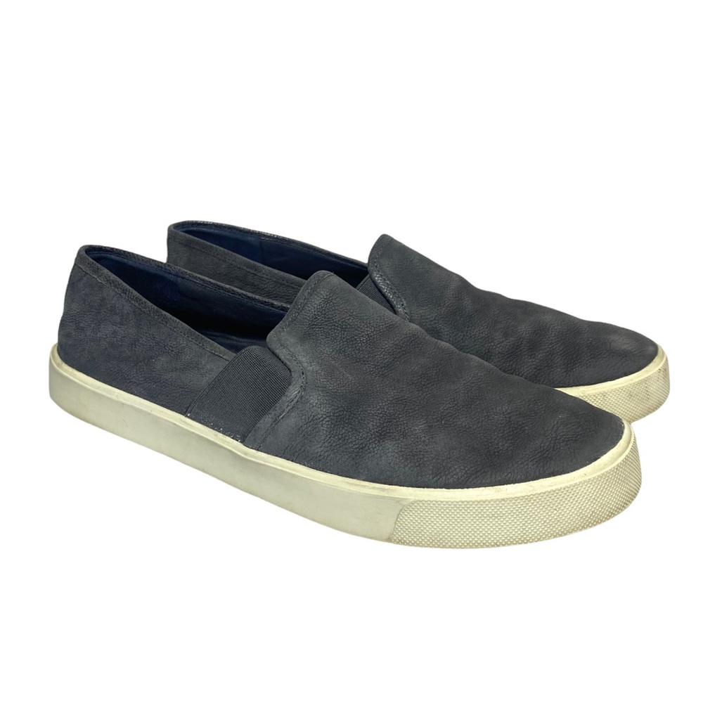 Vince Women's Sz 6 Gray Pebbled Leather Slip On Loafers Shoes